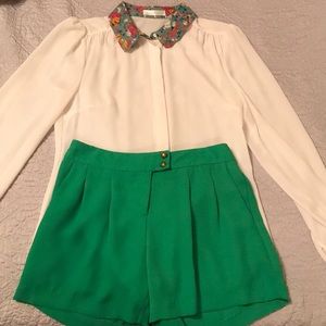 NWOT - Esley- white long sleeve blouse